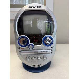 Craig CD+ Graphics Karaoke System With 5" B/W Monitor CG8312 Tested Working